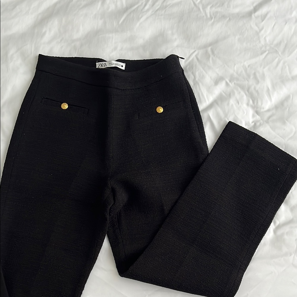Zara Black Tweed Pants